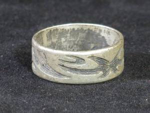 Sterling Silver Carved Design Ring