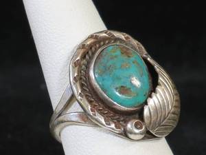 Sterling Silver Native American Artisan Turquoise Ring