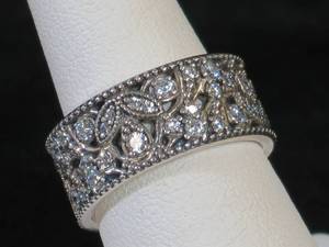 Pandora Designer Sterling Silver Ring - Shimmering Leaves
