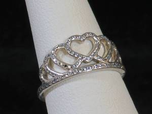 Pandora Designer Sterling Silver Ring - Hearts Tiara