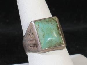 Vintage Bell Sterling Silver Turquoise Ring