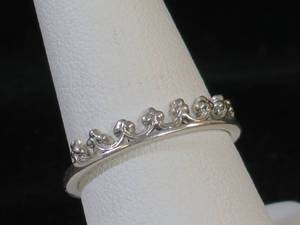 Ladies Sterling Silver Tiara Ring