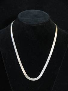 Thick Sterling Silver Herringbone Chain