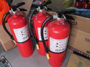 (3) Fire Extinguishers...