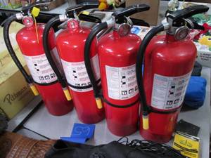 (4) Fire Extinguishers...