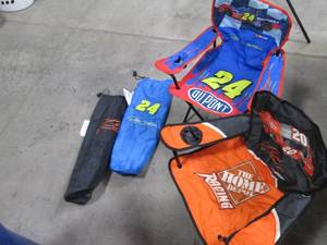 (2) Fold Up Camping Chairs With Bag...