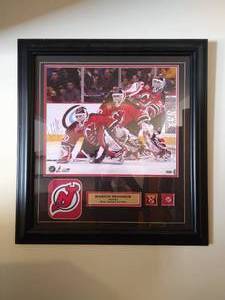 lot 203 image: Framed Signed Martin Broeur of the New Jersey Devils Hockey Print