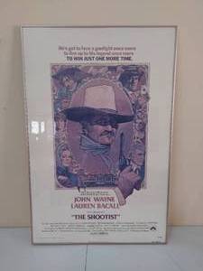 lot 219 image: Vintage 1976 Framed The Shootist Movie Poster
