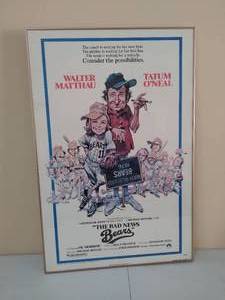 lot 220 image: Vintage 1976 Framed The Bad News Bears Movie Poster