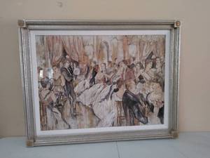 lot 221 image: Large Framed Piece of Wall Art