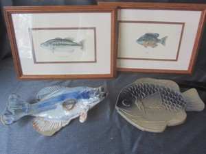 lot 19 image: Fish Print & Pottery