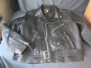 lot 55 image: Leather Motorcycle Jacket