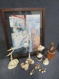 lot 93 image: Watercolor, Shells, Gulls