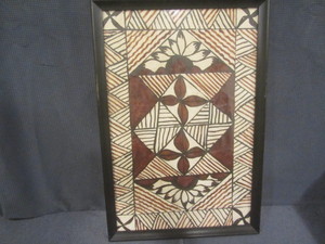 lot 95 image: Tapa Cloth Polynesian Art