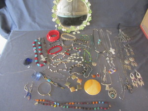 lot 156 image: Necklaces, Bracelet, Earrings