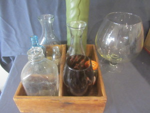 lot 178 image: Tray, Vases, Carafes, Milk Bottle