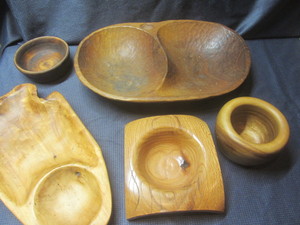 lot 35 image: Unusual Wooden Bowls