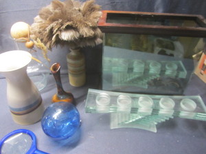 lot 279 image: Candle Holders, Vases, Duster
