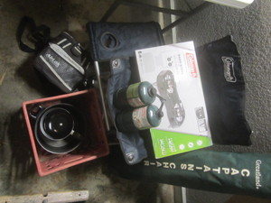 lot 335 image: Camp Stove, Chairs, Cooler