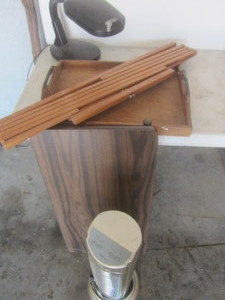 lot 342 image: Table, Tray, Heater, Lamp
