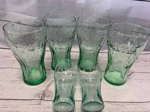 Lot of 6 Vintage Coca Cola Glasses�