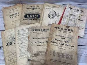 Lot�Of�Old Mccormick�Deering�International Harvester Manuals�