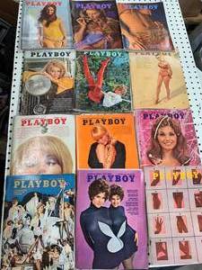 Lot Of 12 Playboys From 1960s & 1970s�
