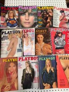 Lot Of 12 Playboys From 1970s & 1980s�