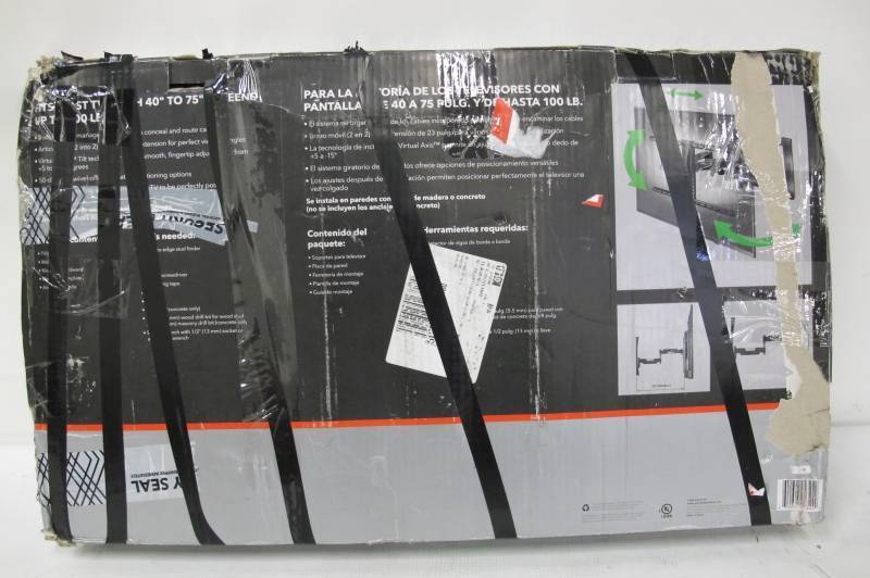 lot 156 image: Rocketfish - Full-Motion TV Wall Mount for Most 40 - 75 TVs - Black