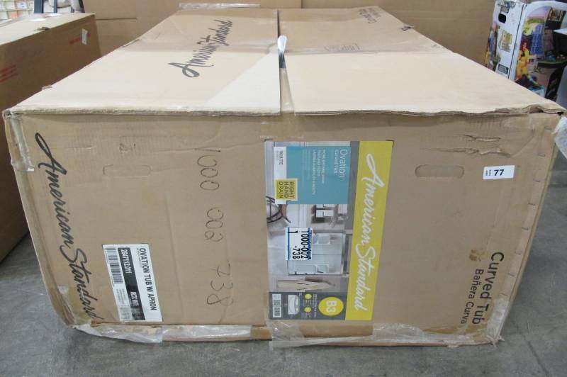 lot 77 image: Ovation 60 in. Right Drain Bathtub in Arctic White