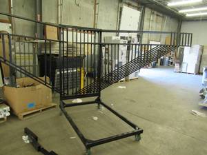 lot 38 image: Displays of Dalton Mobile Carpet Display Rack - Black