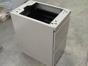 lot 59 image: 2 Drawer Filing Cabinet - Beige - No Key