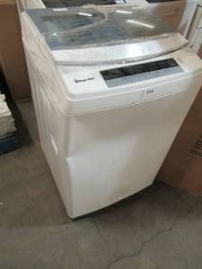 lot 714 image: 2.0 cu. ft. Compact Top Load Washing Machine in White, Portable with Stainless Steel Tub by Magic Chef - Works