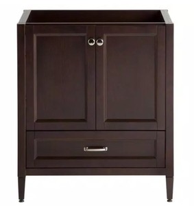 lot 722 image: Home Decorators Collection Claxby 30 in. W x 34 in. H x 21 in. D Bathroom Vanity Cabinet Only in Chocolate