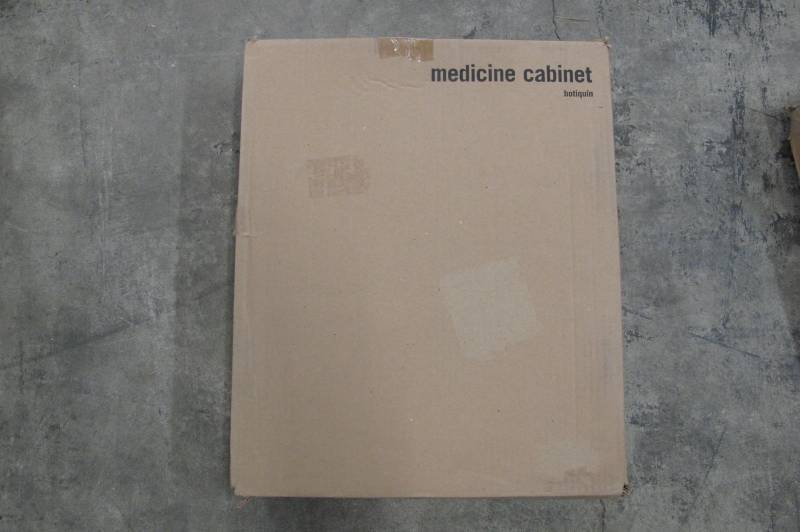 lot 18 image: 16 in. W x 20 in. H X 4 in. D Recessed or Surface Mount Frameless Beveled Bathroom Medicine Cabinet