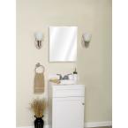 lot 14 image: 16 in. W x 20 in. H X 4 in. D Recessed or Surface Mount Frameless Beveled Bathroom Medicine Cabinet