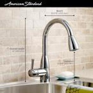 lot 1 image: American Standard Fairbury Single-Handle Pull-Down Sprayer Kitchen Faucet in Polished Chrome