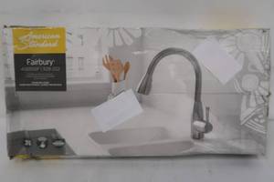 lot 8 image: American Standard Fairbury Single-Handle Pull-Down Sprayer Kitchen Faucet in Stainless Steel