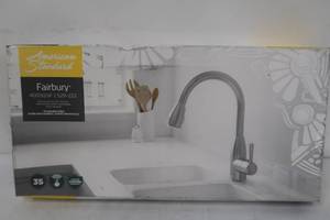 lot 10 image: American Standard Fairbury Single-Handle Pull-Down Sprayer Kitchen Faucet in Stainless Steel