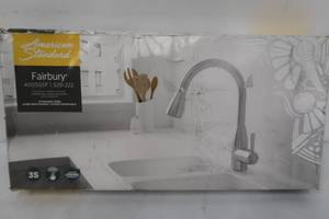 lot 12 image: American Standard Fairbury Single-Handle Pull-Down Sprayer Kitchen Faucet in Stainless Steel