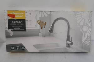 lot 16 image: American Standard Fairbury Single-Handle Pull-Down Sprayer Kitchen Faucet in Stainless Steel