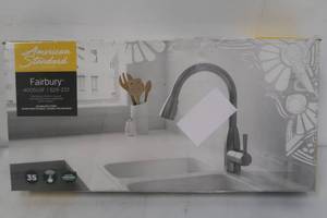 lot 17 image: American Standard Fairbury Single-Handle Pull-Down Sprayer Kitchen Faucet in Stainless Steel