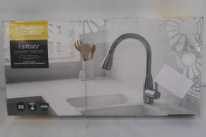 lot 28 image: American Standard Fairbury Single-Handle Pull-Down Sprayer Kitchen Faucet in Stainless Steel