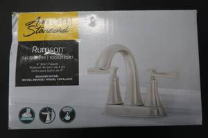 lot 36 image: American Standard Rumson 4 in. Centerset 2-Handle Bathroom Faucet in Brushed Nickel