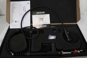 lot 63 image: Vigo Edison Single-Handle Pull-Down Sprayer Kitchen Faucet in Matte Black