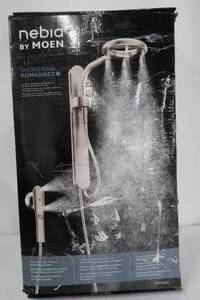 lot 65 image: Nebia by Moen 1-Spray 8 in. Dual Shower Head and Handheld Shower Head with Magnetic Dock in Spot Resist Brushed Nickel