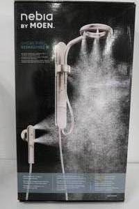 lot 70 image: Nebia by Moen 1-Spray 8 in. Dual Shower Head and Handheld Shower Head with Magnetic Dock in Spot Resist Brushed Nickel