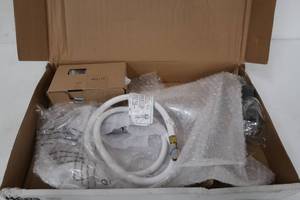 lot 72 image: Delta Cassidy 2-Handle Standard Kitchen Faucet with Side Sprayer in Chrome