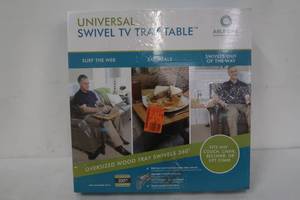 lot 73 image: Able Life Universal Swivel TV Tray Table