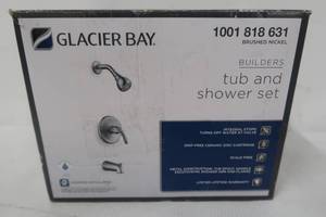 lot 97 image: Glacier Bay Builders Single-Handle 1-Spray Tub and Shower Faucet in Brushed Nickel (Valve Included)